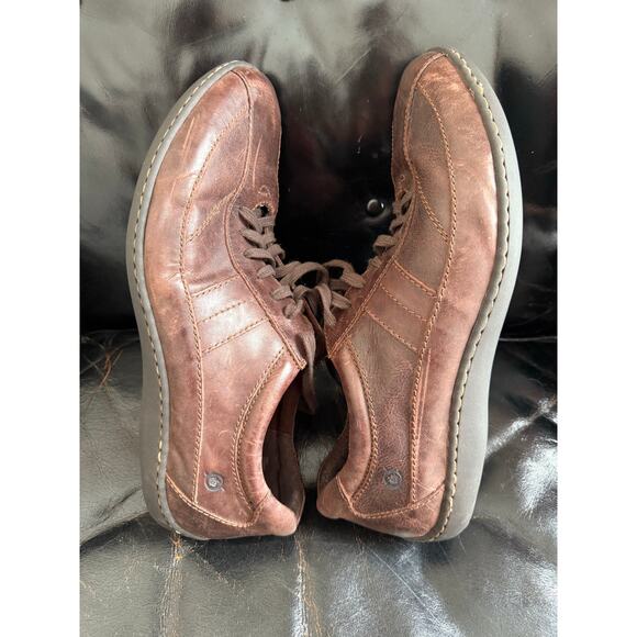 Born Brown Leather Lace-Up Casual Comfort Shoes Men’s Size 12 - Picture 4 of 5